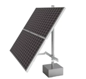 POLE02A Aluminum Heavy Duty Anodized Side Pole Mounting System for 1-2 Pcs PV Panels Tilt 25-60