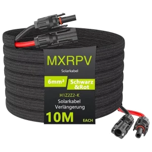 太阳能延长线 PV 1000v 4mm2 1米 XLPO CE 适用于家庭阳台光伏安装面板能源MC