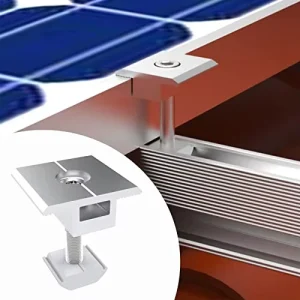 PV Bracket Accessories Aluminum Solar Panel Mid Clamp 30mm 35mm Solar Mounting Components for PV System