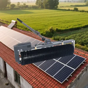 PV Cleaning Machine Rotating Solar Panel Cleaning Rolling Brush with 7.5m Telescopic Rod