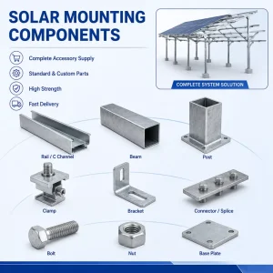 PV Mounting System and Solar Bracket with Solar Stand for Photovoltaic Construction Projects