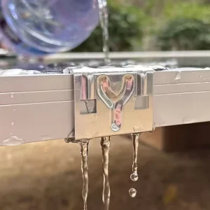 PV Self Cleaning Clip Sludge Water Guide Clip Aluminum Alloy Universal Accessories Solar Panel Drainage Clip