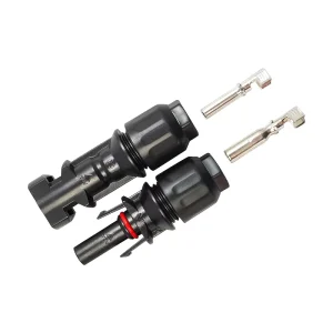 PV4.0 1000VDC 铜质太阳能电缆连接器，IP67 防护等级，适用于太阳能发电系统