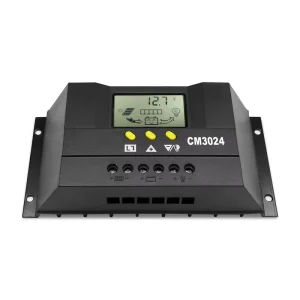 PWM 12V/24V 60A Solar Charge Controller with Temperature Sensing and LCD Display