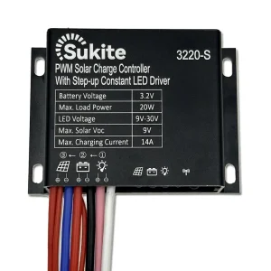 PWM Boost 3220 3.2V 20W 14A Solar Charge Controller for Street Light Solar Energy With Sensor