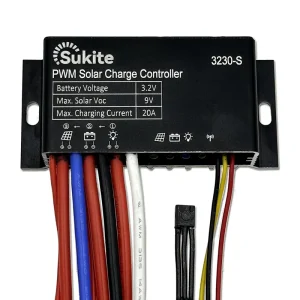 PWM Flat 3230 3.2V 32W 20A Solar Charge Controller for Street Light Solar Energy With Sensor