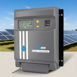 PWM Solar Charge Controller 12V/24V Auto Recognition with LCD Display and USB Port for Solar Panel Kit