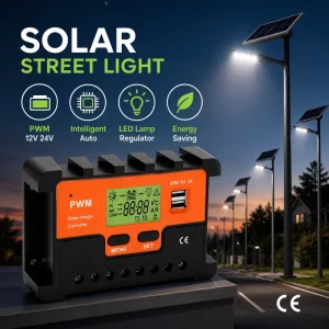 PWM Solar Charge Controller 12V 48V Auto-Detect for Solar Panel System CE Certified