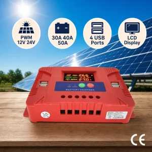 PWM Solar Charge Controller 30A 40A 50A 12V 48V USB for Solar Panel System CE Certified