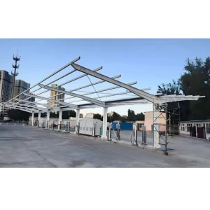 Painted Hot-Dip Galvanized Steel Solar Ready Carport Panel Parking Lot Canopy