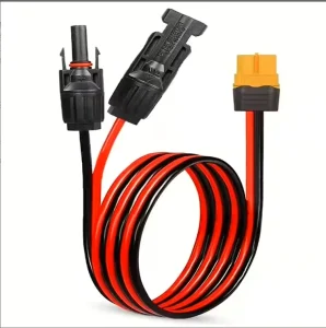 Photovoltaic Panel Connection Line Connector XT60 Female Solar Extension Line Pure Copper Mobile Power Cord 1m 30A