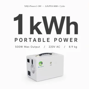 Pioneer1 500 1kWh LiFePO4 314Ah 500W Portable Solar Generator Pure Sine Wave Inverter MPPT Controller Type C for Africa Home