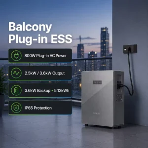 Dyness Aquavolt AI Off Grid Battery 5.12kWh Plug and Play Home Energy Storage with 2.5kW AC Input