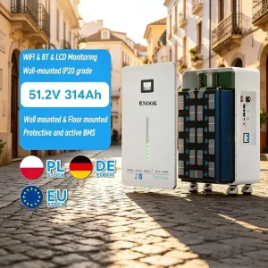 Poland Stock 16kwh 51.2V 16S 314AH 320AH LiFePO4 Battery 51.2V Kit and 16 Pieces REPT314Ah Cells for Solar Energy Storage System