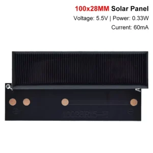Polycrystalline Solar Panel 5.5V 60mA 0.33W Portable Mini Solar Cells for DIY Solar Charger Sun Power Module 100*28mm