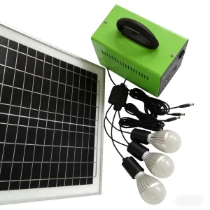 Portable 10W 20W 30W AC Mini Solar Lighting System for Outdoor Camping
