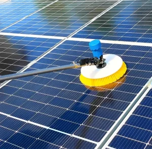 Portable 12V DC Motor Soft Roller Brush Handheld Solar Panel Cleaning Machine