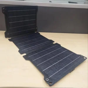 Portable 15W Foldable Solar Phone Charger with ETFE Coating 6V USB for Hiking Camping Mono Solar Panel