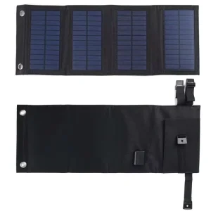 Portable 20W Foldable Polysilicon Solar Panel 20.15% Efficiency Camouflage Color for Mobile Phone Charging Outdoor Bag Use