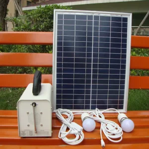 Portable 20W Solar Home Lighting System with Lead-Acid Battery for Outdoor Lighting