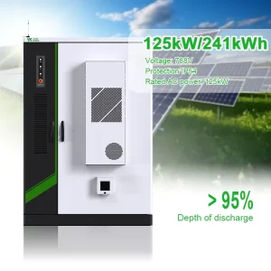 Portable 241kWh 738V High Voltage Commercial All in One Solar Lithium Battery Energy Storage System