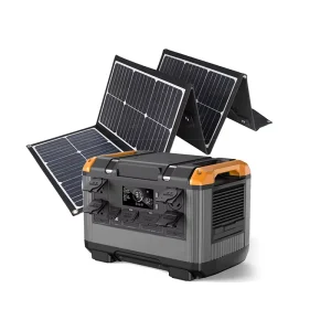 Portable 2500W 1.7 Hour Full Camping Capacity Big Solar Generator Emergency Wireless LiFePO4 Battery MPPT 200W Pure Sine Wave