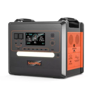 Portable 2500W Pure Sine Wave Station MPPT Home Energy Storage Solar Battery Cigar Lighter AU EU UK JP Standard with Trailer