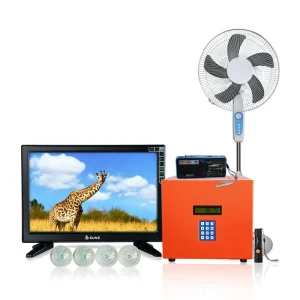 Portable 30W PWM Lithium Ion Solar Lighting System Home Kit 12V 12Ah EV Deep Cycle Pay As You Go