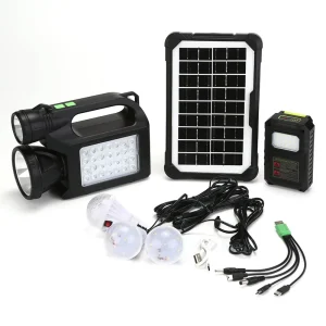 Portable 4500mAh Lithium-Ion Solar Lighting System with Mini Home PWM Controller and Monocrystalline Solar Panel