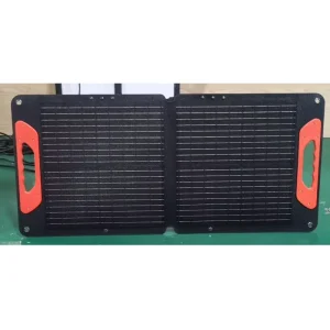 Portable 50W Monocrystalline Silicon Foldable Solar Panel High Efficiency Black 210mmx210mm Cell Size FS 50W