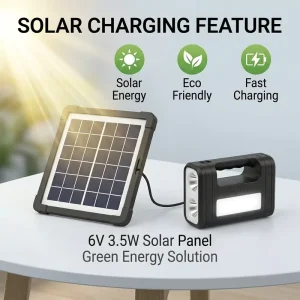 Portable 5V Solar Lighting Type-C Charging Outdoor Emergency Solar Lamp for Camping