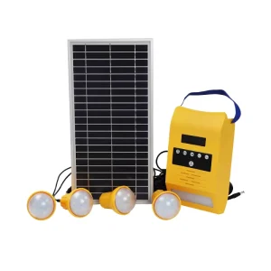 Portable Complete Mini off Grid MPPT Solar Home System with FM Radio Phone Charge 4 Bulbs Kit & Power Lighting