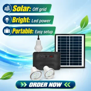 Portable DC Solar Energy Lighting System Mini Solar Power Kit with Solar Panel LED Bulbs for Home Camping Outdoor Emergency