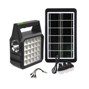 Portable Home Solar Lighting System 6V 3.8W Solar Panel with Lights All in One Kit Save Energy Storage Lighting System