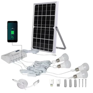 Portable Indoor Mini Solar Power Energy Lighting System for Home Lighting and Phone Charging