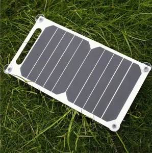 Portable Lightweight 24% Efficiency Cells Flexible Solar Panel 5W 5.5V USB Output Mobile Phone Charger