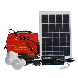 Portable Mini Solar Home Lighting System 12V 10W Solar Panel Kit with DC LED Bulbs and Radio