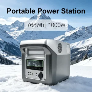 Portable Outdoor Camping Solar Generator 1000W Pure Sine Wave LiFePO4 Battery Power Station MPPT Controller for Household Use