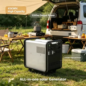 Portable Power Bank Durable Emergency Power Station 3200W Solar Generator LiFePO4 Battery 25.6V 5kWh CE ROHS Certified 6000