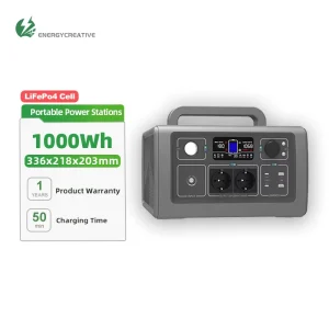 Portable Power Station 1000Wh 2000W Solar Panel and Car Fast Charging for Emergency Camping Outdoor Solar Generator