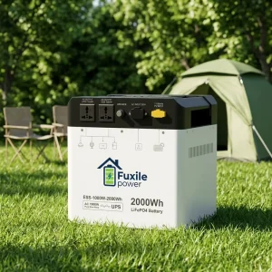 Portable Power Station 2000Wh 1000W LiFePO4 Solar Generator with UPS AC USB-C for Camping RV Outdoor Emergency Backup