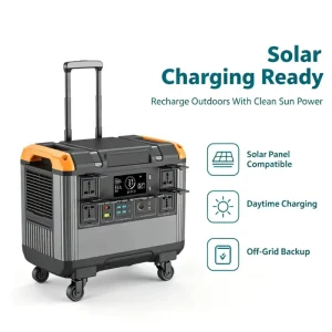 Portable Power Station 3000W 2688Wh LiFePO4 Solar Generator MPPT Pure Sine Wave UPS Home Backup Camping RV Outdoor