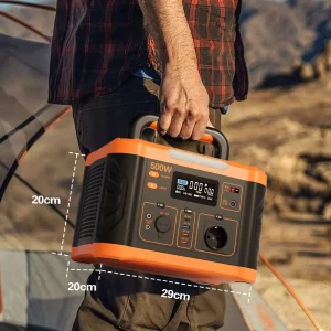 Portable Power Station 500W 555WH MPPT Solar Generator with Wireless Fast Charging for Car Outdoor and Home Use