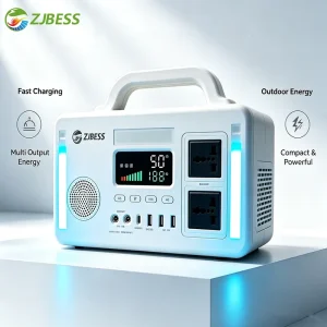 Portable Power Station with Bluetooth Speaker 300W 384Wh Solar Generator for Outdoor Camping Party