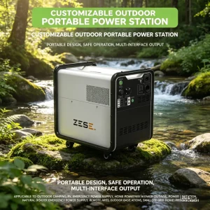 Portable Rack Mounted Hybrid Grid Power Station UPS LiFePO4 Solar Generator 3200W 12.8V/25.6V All In One for Camping