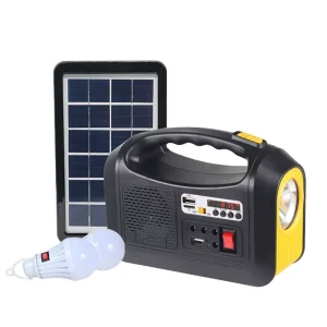 Portable Small Home Outdoor Solar Lighting System with Solar Panel