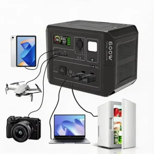 Portable Solar Generator 300W 600W 1200W 2400W 3000W LiFePO4 Power Station for Home Outdoor Use