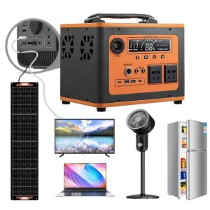 Portable Solar Generator LiFePO4 Power Station 1200W 1500W Outdoor Portable Power Supply and Home Backup Power 2500W