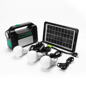 Portable Solar Home Lighting Kit, Rechargeable Emergency Light System