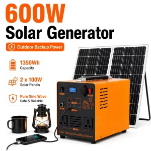 Portable Solar Power Station Kits 600W Lithium Ion Batteries Pack for Vehicle Refrigerator Factory Energy Supply